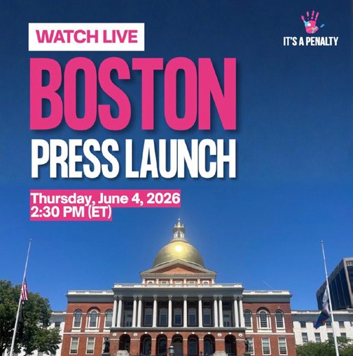 Social graphic announcing the Boston press launch