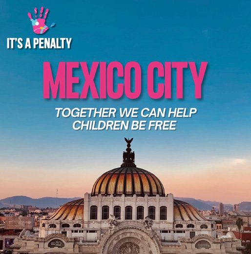 Social graphic for Mexico City: together we can help children be free